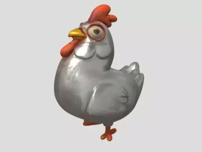 Iron Rooster by Tripo Free low-poly 3D model