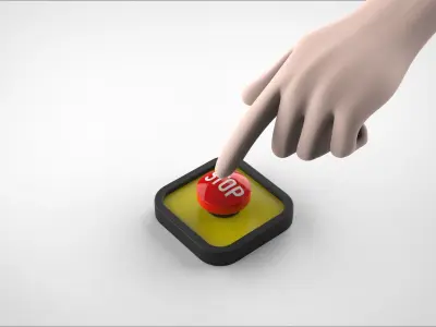 emergency button 3D model