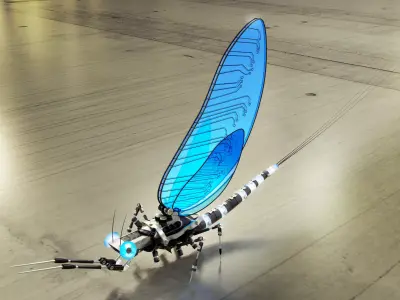 mechanical insect Ephemera Danica Free 3D model
