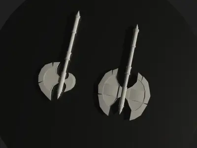 3d axe model two axes 3D model