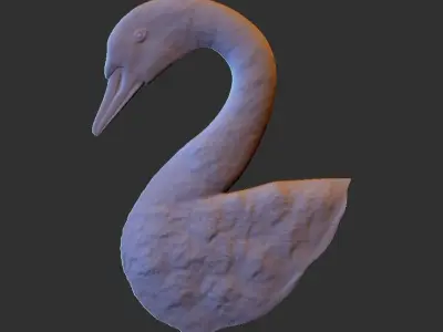 duck panel relief 3D print model