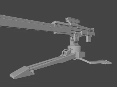 Mounted Railgun 3D model