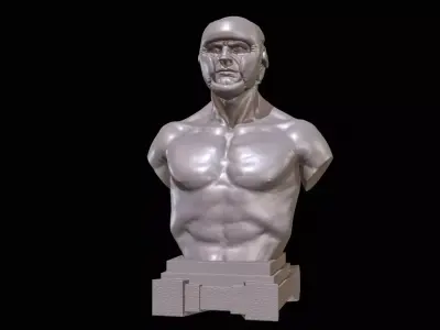 KickBoxer Bust for 3D Print 3D print model