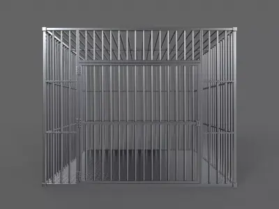 PBR Big Cage 2 Low-poly 3D model