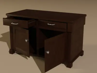 Old cabinet Low-poly 3D model