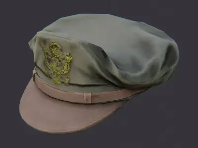 US Army Officer Cap Emblem Low-poly 3D model