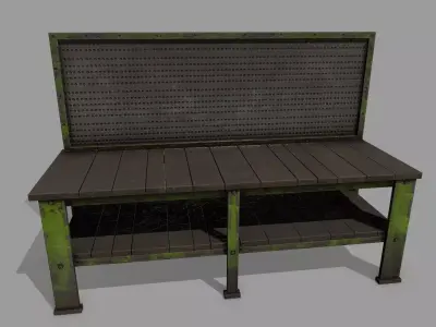 workbench industrial bench Low-poly 3D model purchase