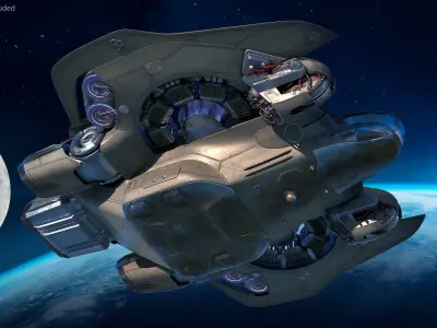 Sci Fi Dropship 3D model get