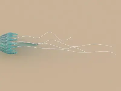 JellyFish Low-poly 3D model
