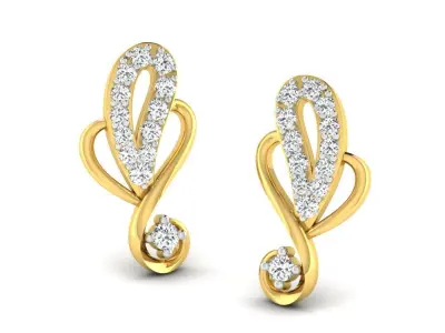 Steady unique design earring pair 3D print model