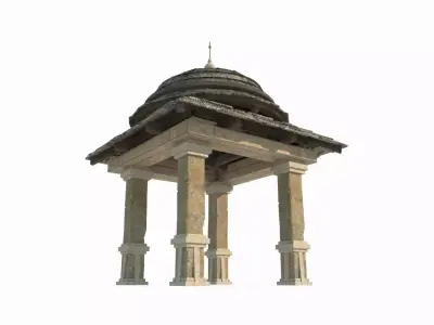 Magic Age style architecture pavilion 3D model