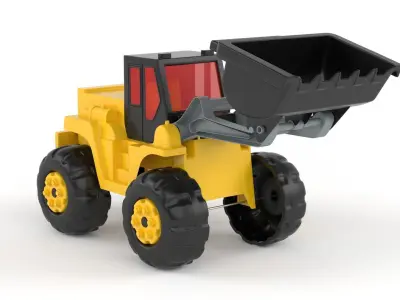Toy Bulldozer 3D model
