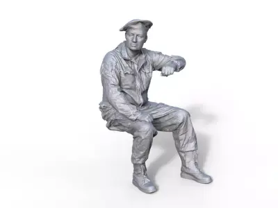 passenger Russian soldier Typ B 3D print model