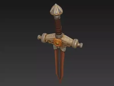 Clockwork Ember Dagger 3D Model Low-poly 3D model
