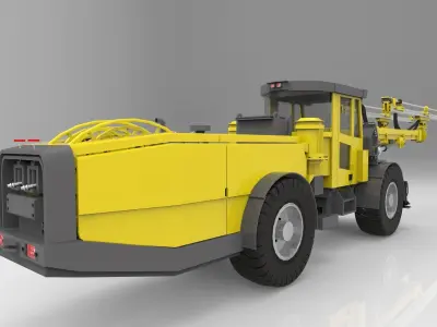Atlas Copco boomer 3d model Low-poly 3D model