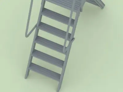 Double Sided Step Ladder 3D model purchase