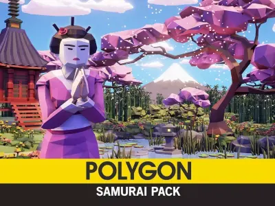 POLYGON - Samurai  Low-poly 3D model