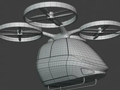Passenger drone concept 9 3D model