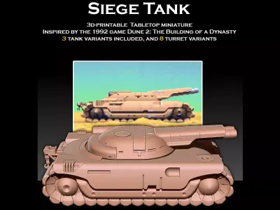 Dune 2 Siege Tank 3D print model