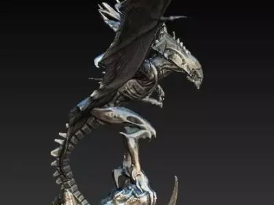 Flying queen alien xenomorph 3D model