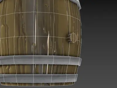 Low-poly barrel Low-poly 3D model purchase