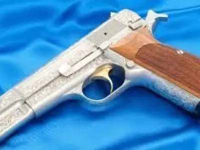 Simple Luxurious handgun  Low-poly 3D model