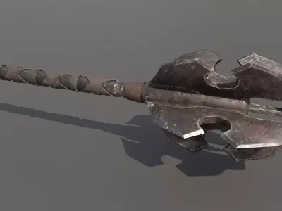 Orc Mace Low-poly 3D model