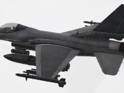 F-22 Raptor Fighter Jet - High-Detail 3D Model  3D model