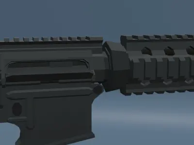 LOW POLY M4A1 Free low-poly 3D model