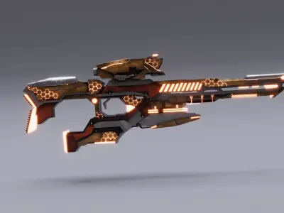 Weapon HARDGUN Low-poly 3D model