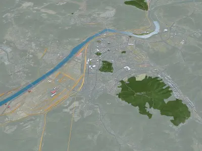 Benxi Liaoning China 30km Free low-poly 3D model
