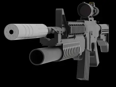 M4 Carbine 3D model 2