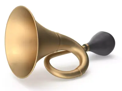 Retro Horn Low-poly 3D model