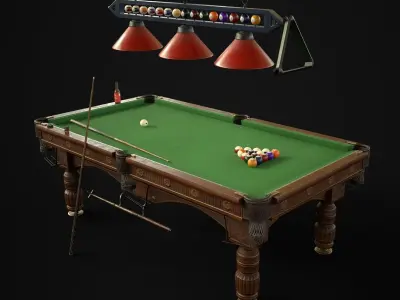 Billiards table Low-poly 3D model