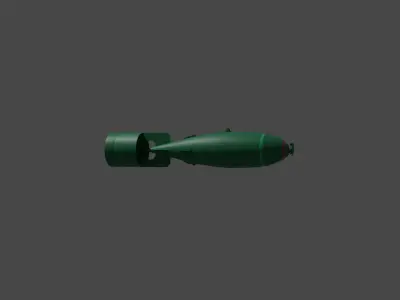 British Explosive Ordnance General Purpose 500lb Bomb Mk IV Low-poly 3D model