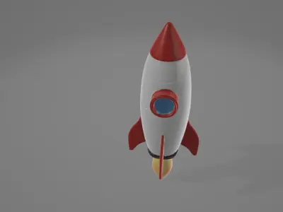 Decorative Rocket Prop - Stylized 3D Model 3D model