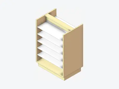 Shelving - Library - Integral - Convertible Low-poly 3D model