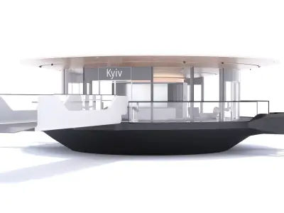 Electric River Tram Station 3D model