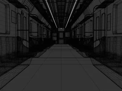 Subway Train Interior 3D model