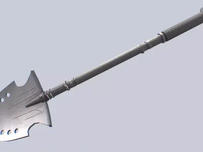 Combat shovel Low-poly 3D model