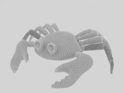 Crab Toon Low-poly 3D model