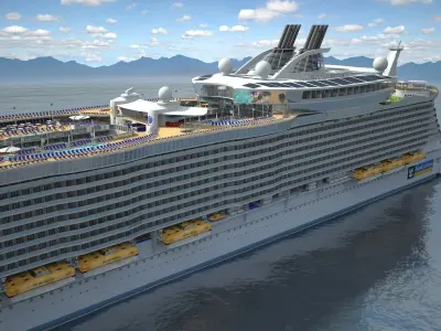 Allure of the Seas Cruise Ship 3D model