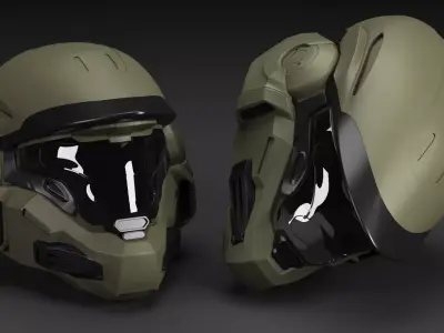 Helmet of halo Low-poly 3D model