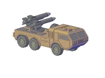 MISSILE TRUCK 3D print model