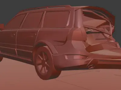  accident volvo car Low-poly 3D model