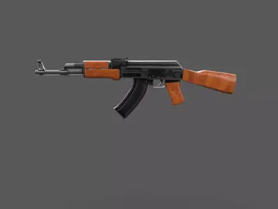 AK-47  Low-poly 3D model purchase