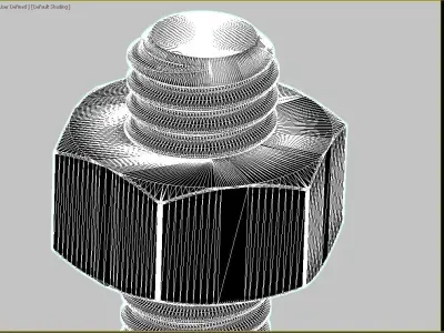 Bolt and Nut  M6 thread  Suitable for 3D Printing 3D print model