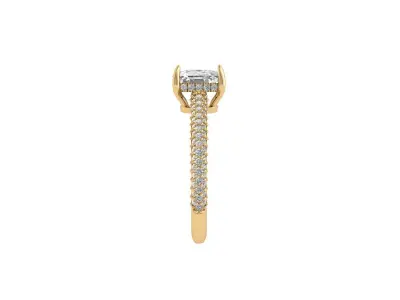 Cushion Engagement Ring 3D print model buy