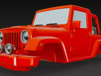 Jeep body part 3D model from CGTrader