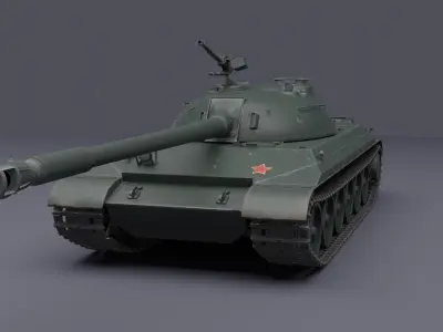 WZ-113 chinese heavy tank 3D model